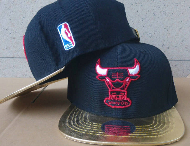 Chicago Bulls Navy Snapback Hat 60D 0721